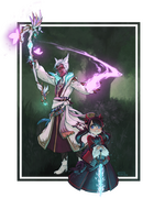 Fullbody couple with plain background -comm-