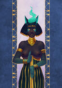 Old illustration of Bastet